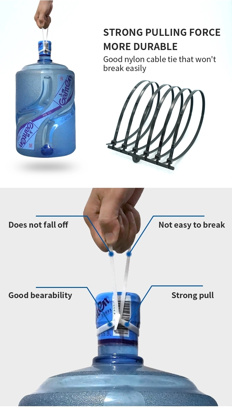 Self-Locking Plastic Nylon PA66 Cable Tie with UL CE RoHS ISO9001