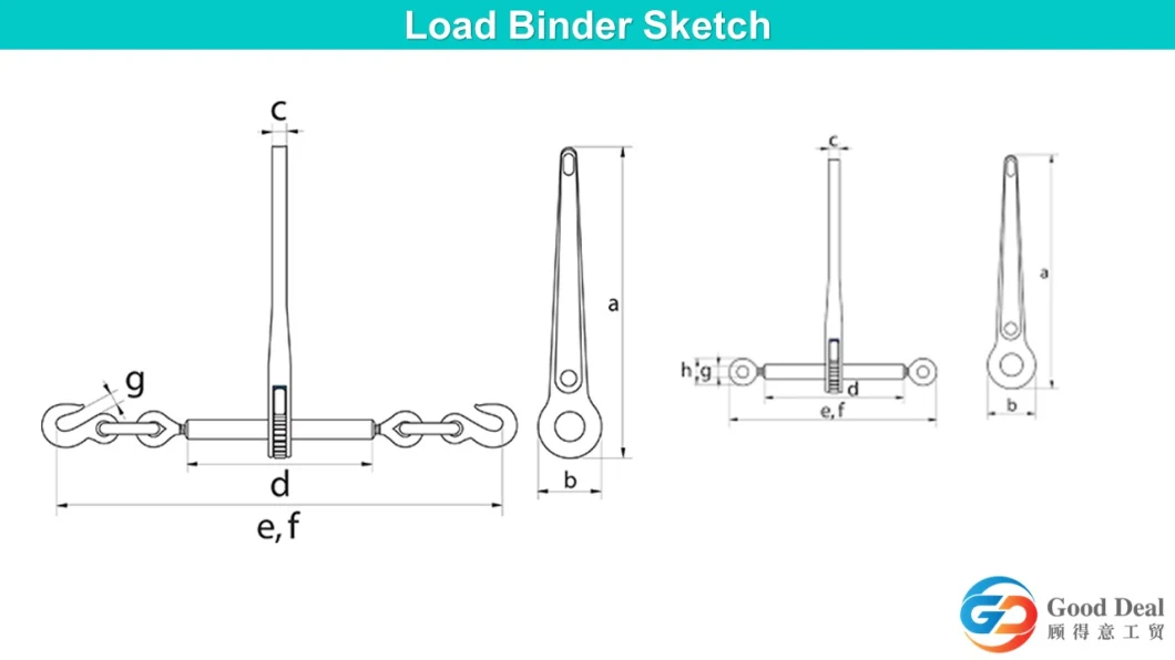 Rigging Hardware G70 Standard Rigging Hardware Us Type Drop Forged Chain Ratchet Load Binder